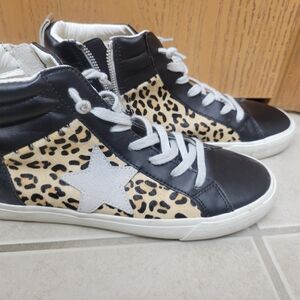 Vintage Havana Black and Leopard Ankle Boots